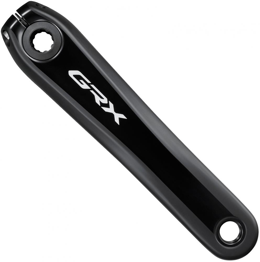 Schwarzer Shimano GRX FC-RX820-2 170mm Kurbelarm für effiziente Performance auf Gravel & Straße.