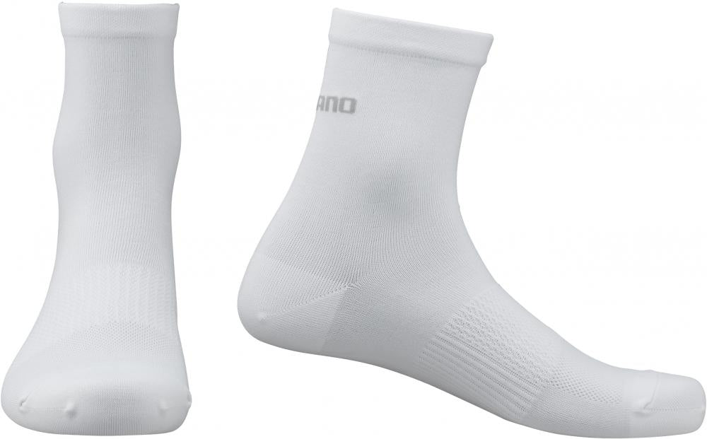 SHIMANO PERFORMANCE MID SOCKS WHITE Größe S/M WHITE - atmungsaktive Radsocken