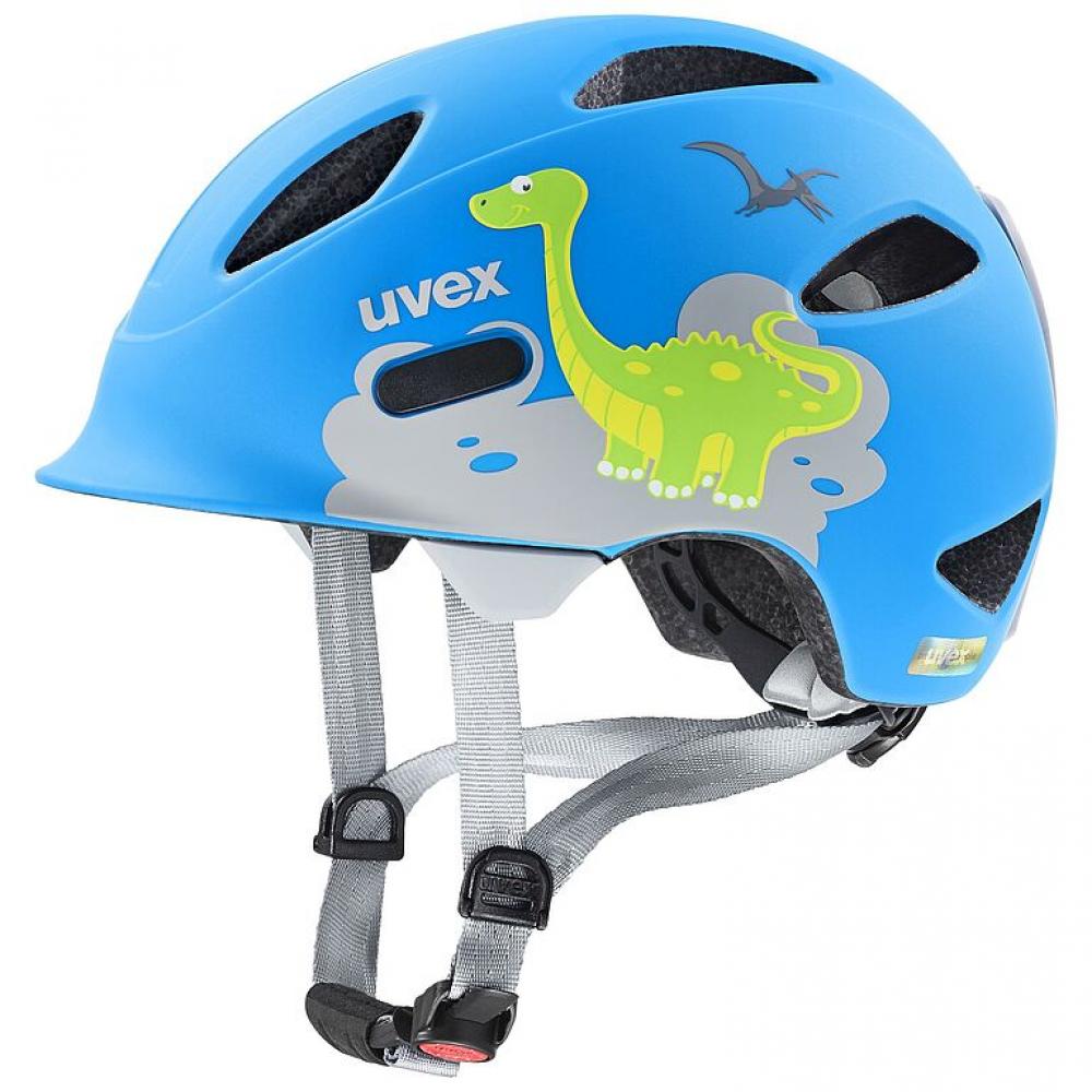 uvex oyo style - Kinder-Fahrradhelm - sicher & leicht - Größenanpassung - 10 Belüftungen - LED-erweiterbar - dino blue matt - 50-54 cm