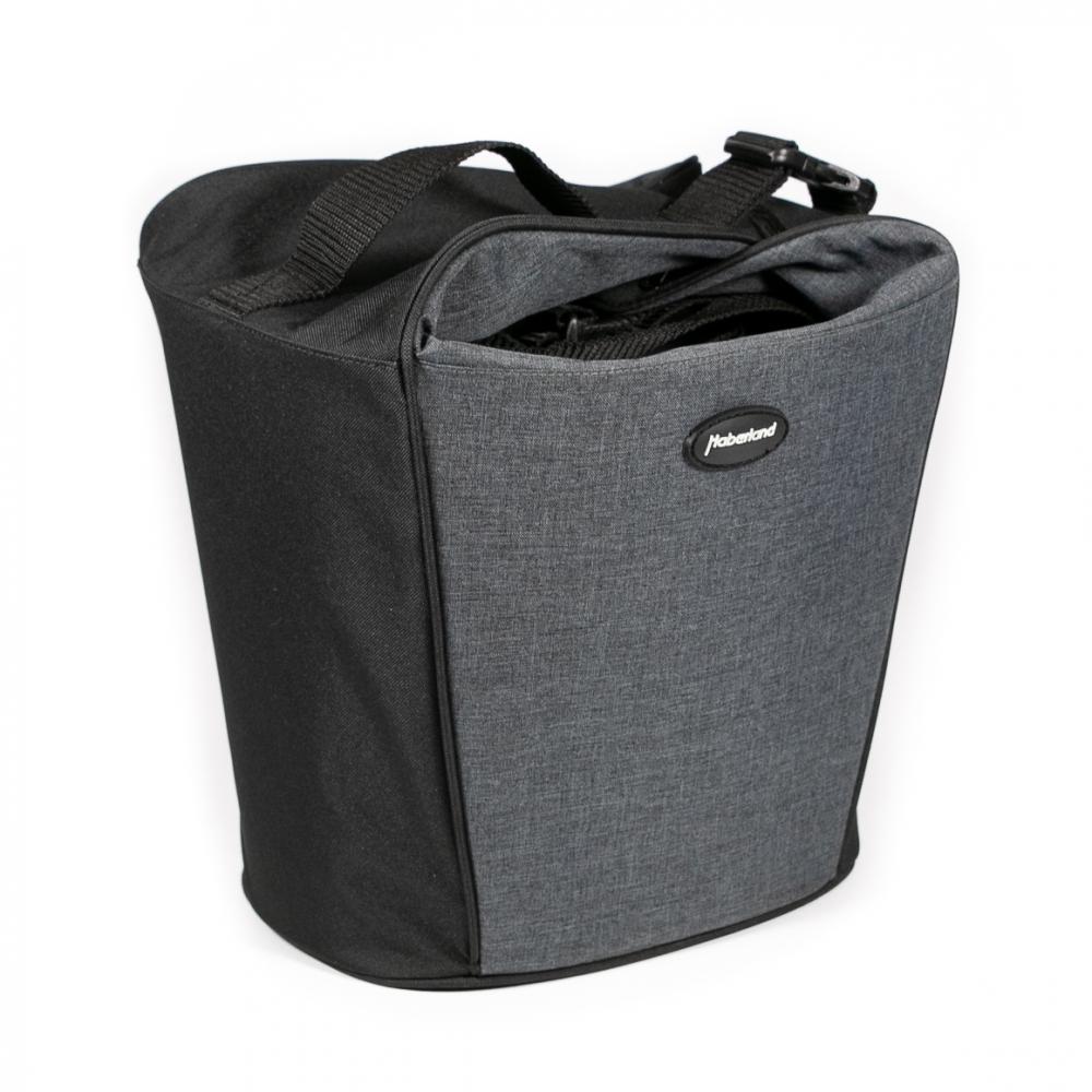 Haberland Lenkertasche Britta anthrazit/schwarz - praktische E-Bike Lenkertasche mit KLICKfix