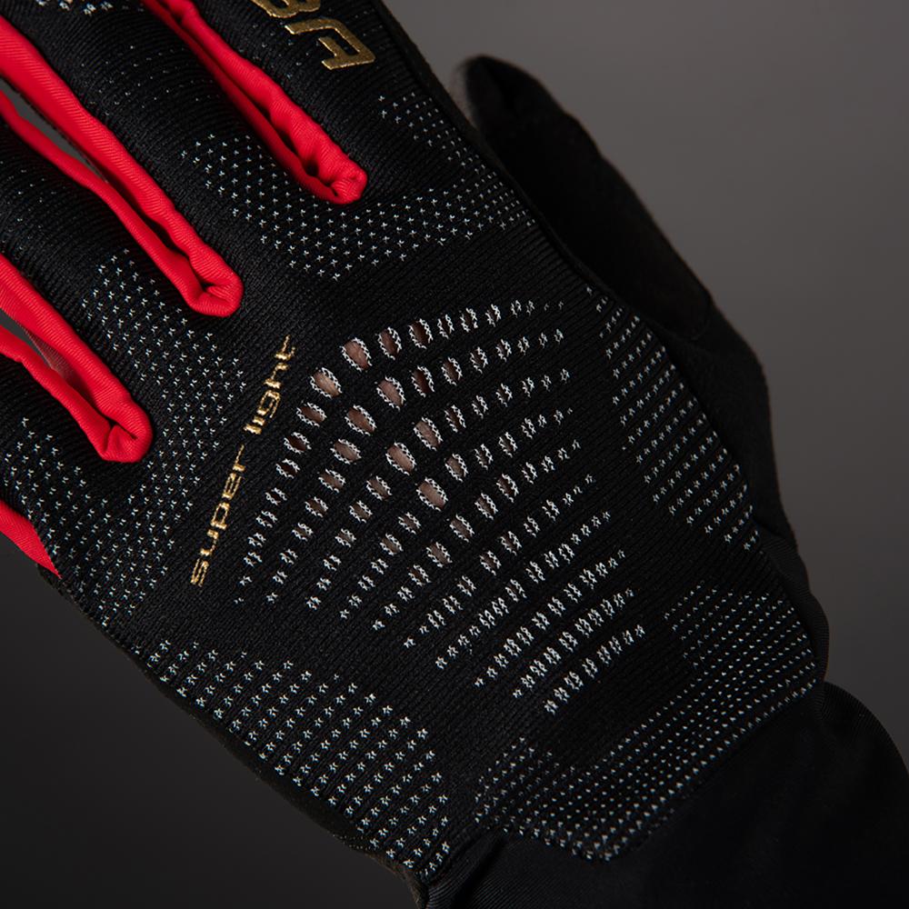 CHIBA Superlight - Radhandschuhe schwarz/rot, XL, leicht & atmungsaktiv