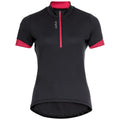 Odlo Women´s T-shirt 1/2 zip ESSENTIAL black paradise pink Größe S
