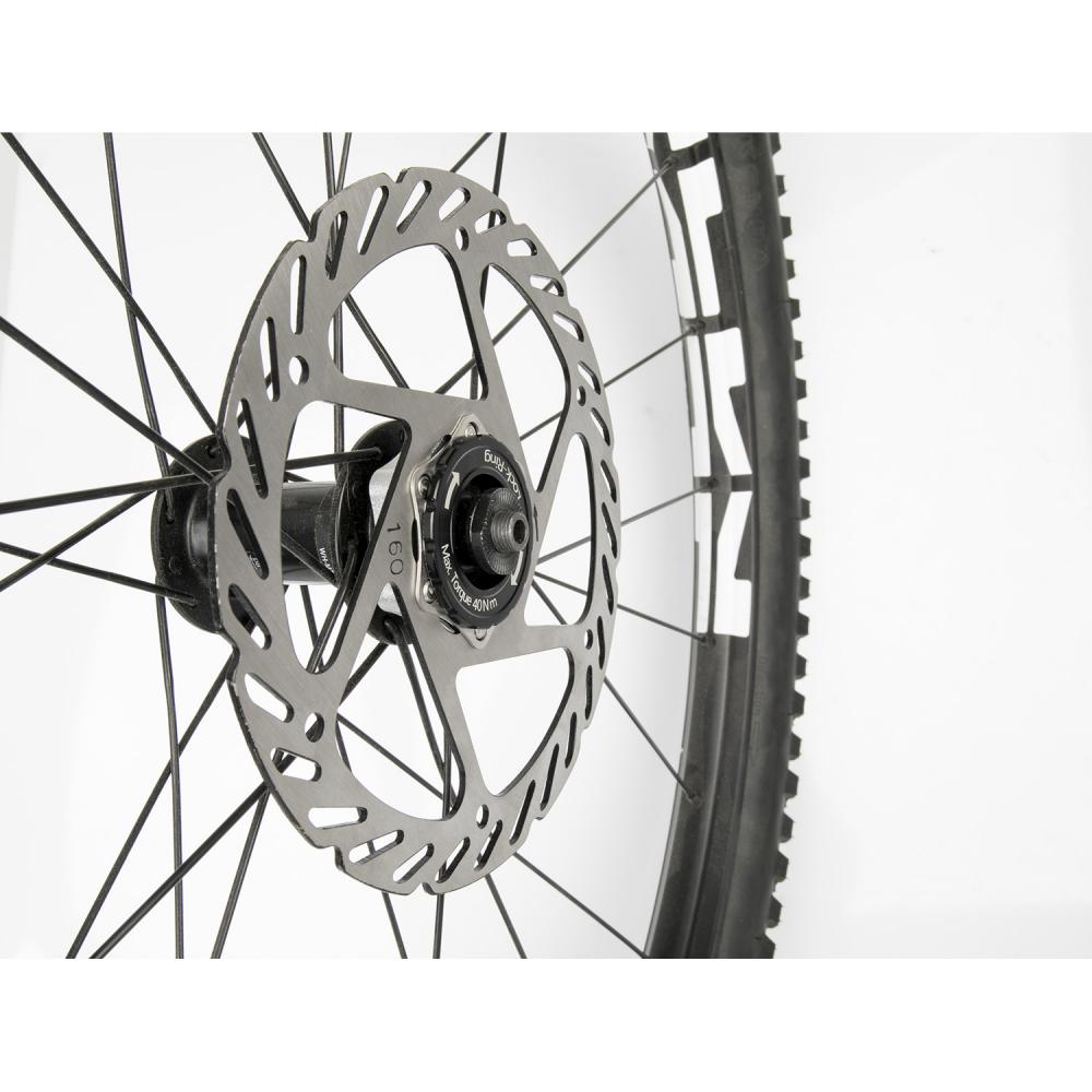Messingschlager Centerlock Adapter ADA DB CL M-WAVE schwarz für Fahrrad Scheibenbremse 160mm am Rad