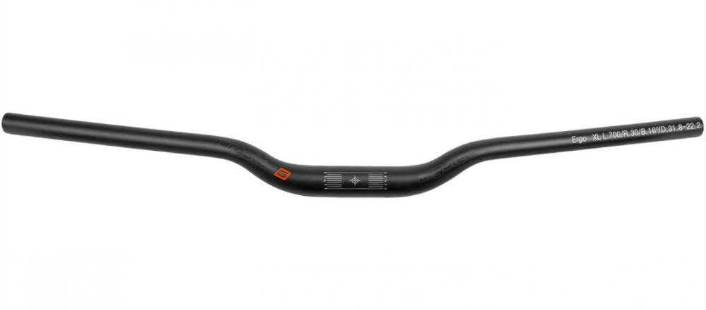 Ergotec Lenker Bügel plus Series XL, schwarz, 700mm, 30mm Rise, 31,8mm Klemmung.