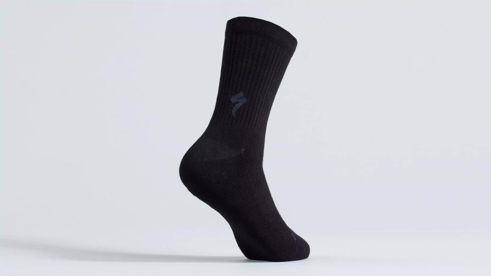 Cotton Tall Socks Schwarz Größe L - Hohe Baumwollsocken für Sport & Freizeit - Bekleidung