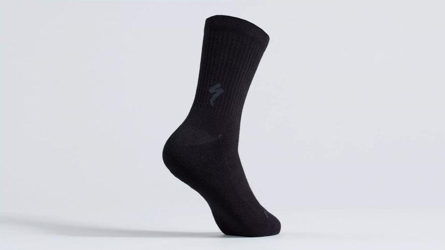 Cotton Tall Socks Schwarz Größe L - Hohe Baumwollsocken für Sport & Freizeit - Bekleidung