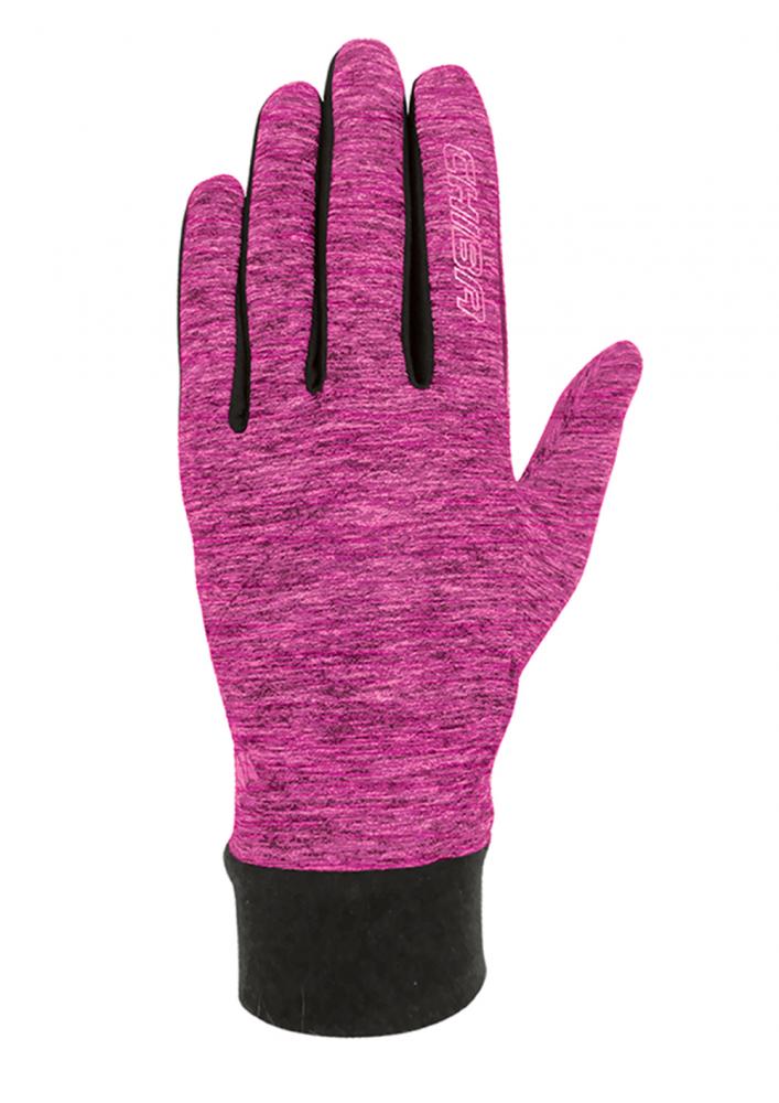 CHIBA Allround Light - Fahrradhandschuhe XS pink, Polartec-Fleece, Touchfunktion, reflektierend