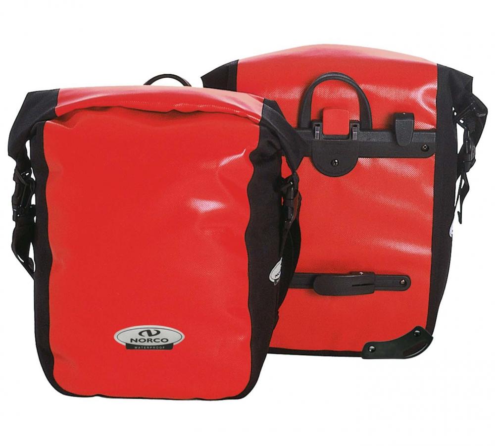 Norco Columbia Universaltasche 30L rot/schwarz  34x32x15 cm, robuste Gepäckträgertasche