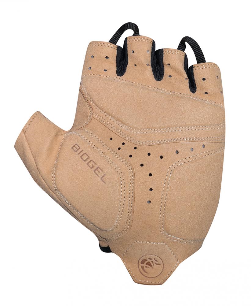 CHIBA Nature ECO - Radhandschuhe schwarz, Größe L, atmungsaktiv, ergonomische Polsterung