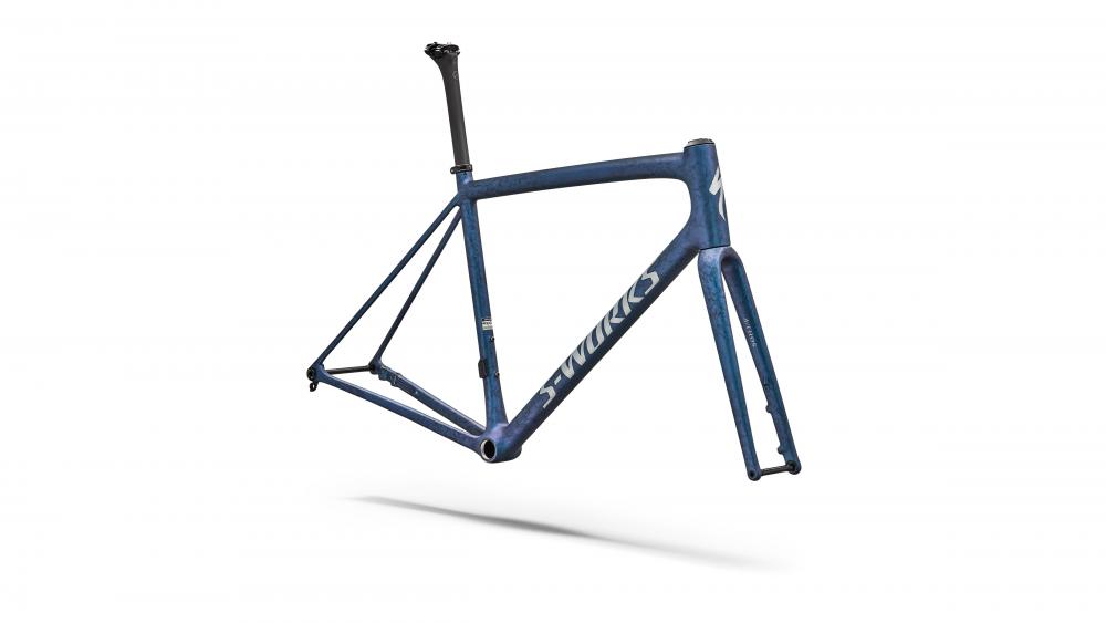 Specialized Aethos Rahmenset - Cyan Purple Chameleon/Grey Blue/Shadow Silver - Größe 61cm - Rennrad