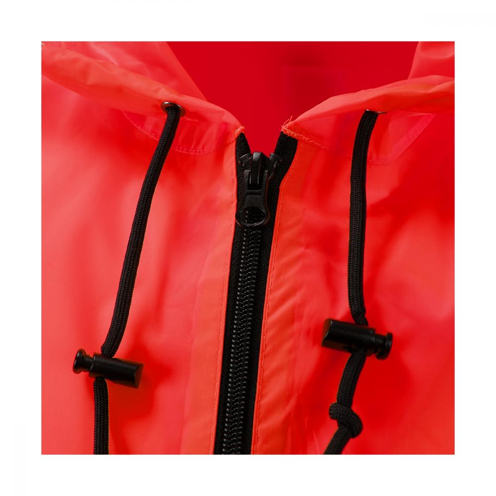 CHIBA Regenponcho - XL/XXL, wasserdicht, winddicht, reflektierend, rot