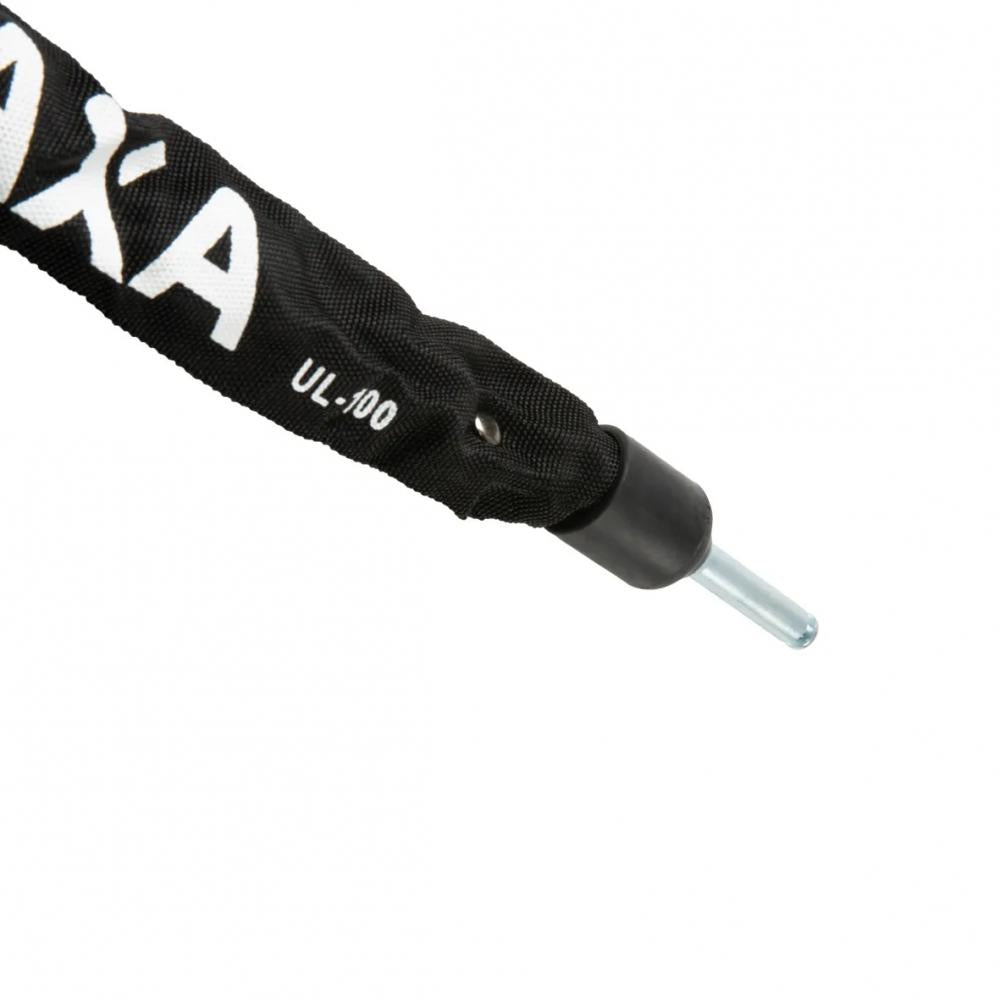 AXA ULC 100 Einsteckkette in Schwarz mit Metallstift für Rahmenschlösser als zusätzlicher Diebstahlschutz.