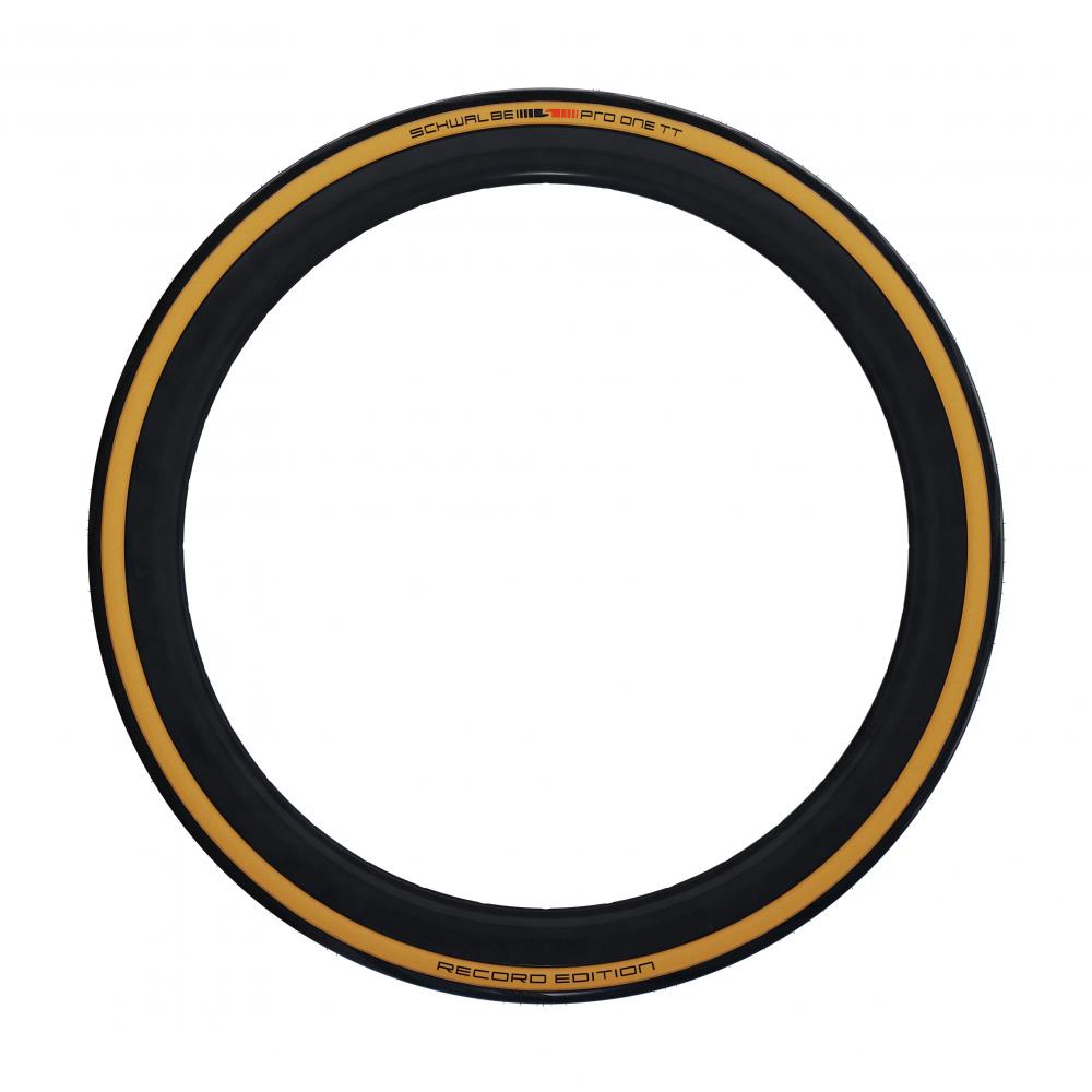 Schwalbe Pro One TT Record Edition 28-622 faltbarer Rennradreifen schwarz/beige TLE.