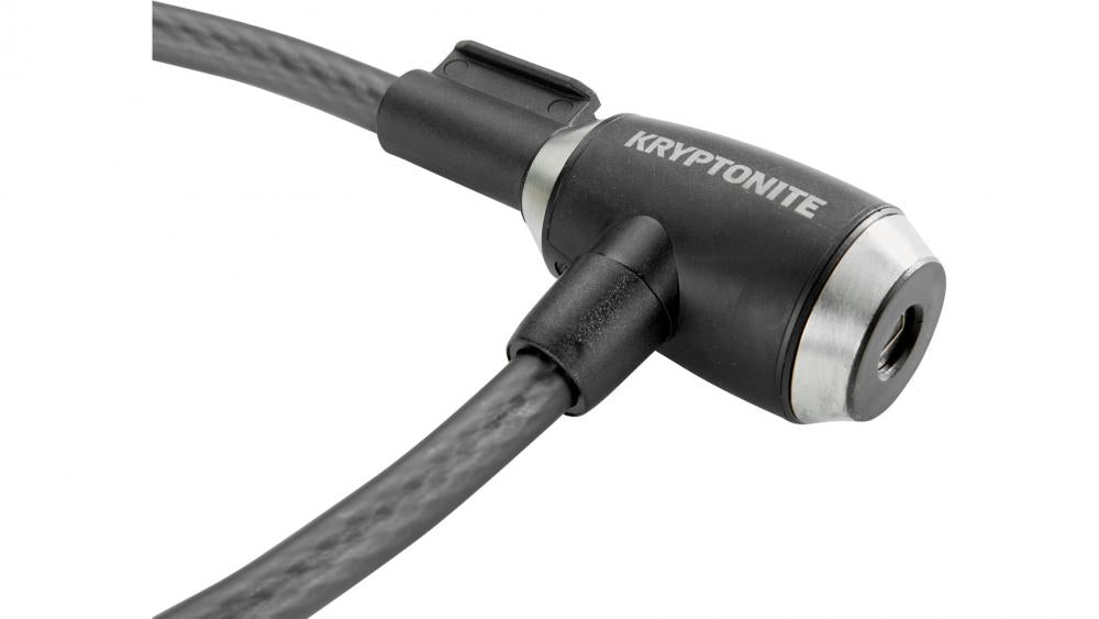 Kryptonite KryptoFlex 1565 Kabelschloss, 65cm, 15mm Stahlkabel, drehbarer Schließkopf, Sicherheitsstufe 3, inkl. Halterung.