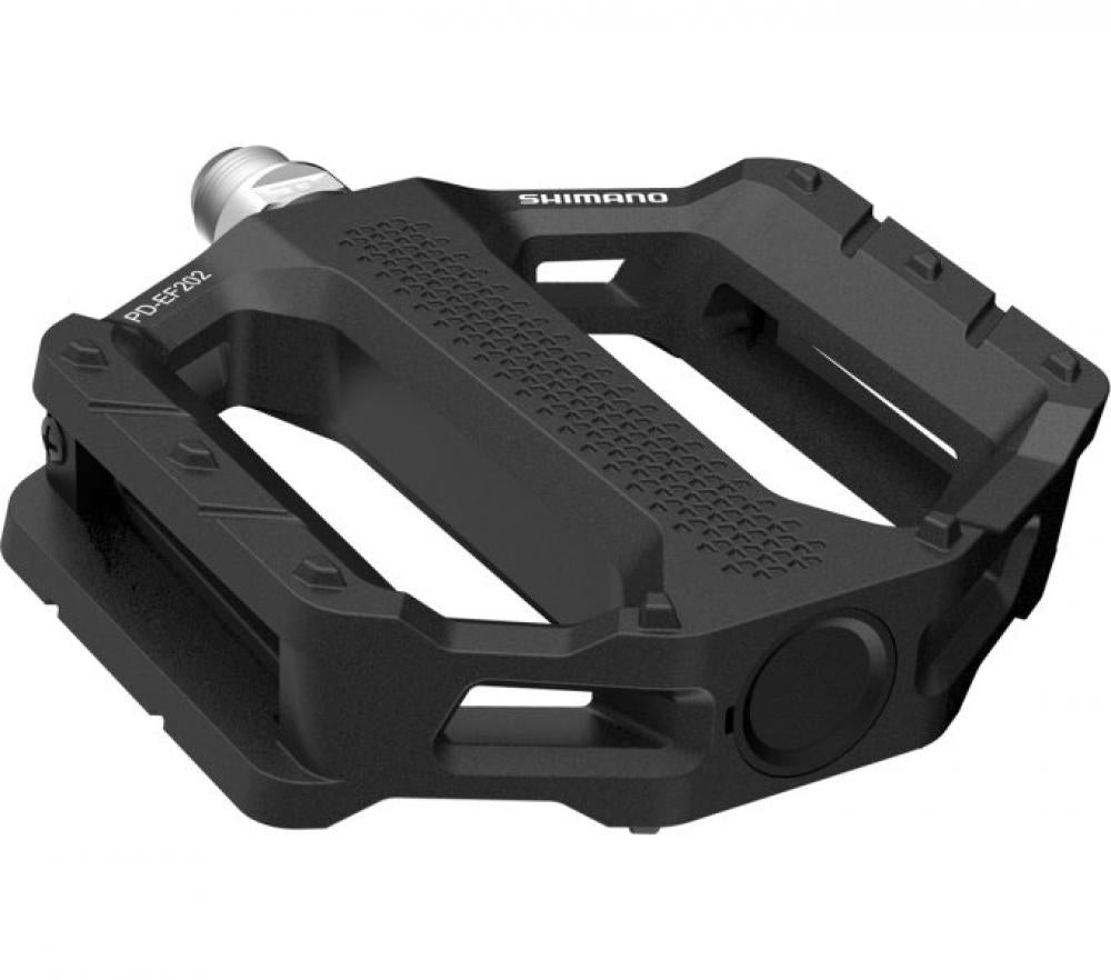 Shimano PD-EF202 Pedale, schwarz, breite Plattform, hoher Komfort, ohne Reflektoren.