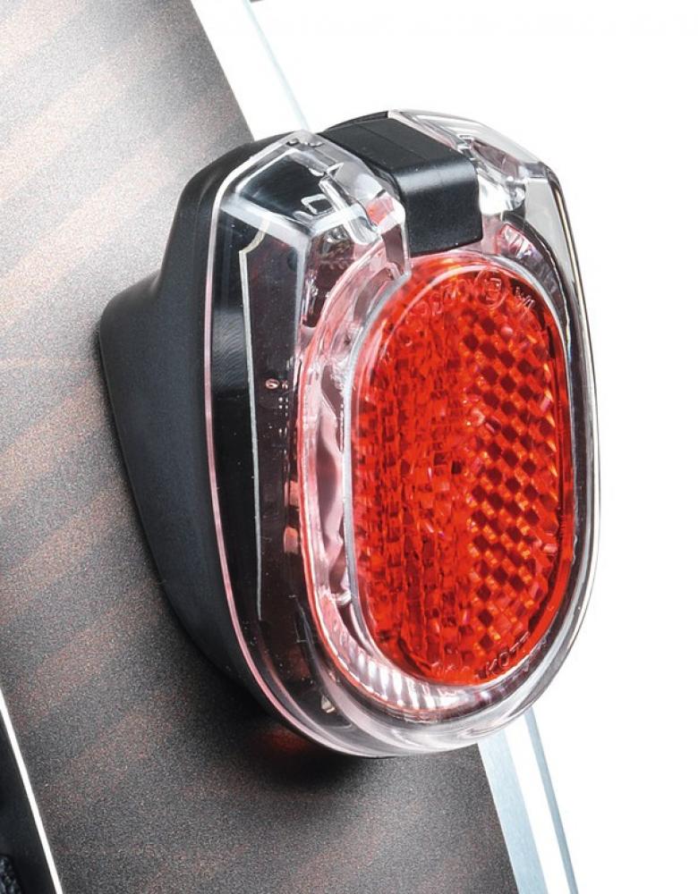 Busch&Müller Secula E STVZO Fahrrad-Rücklicht, rotes LED-Licht mit Reflektor in transparentem Gehäuse, oval.