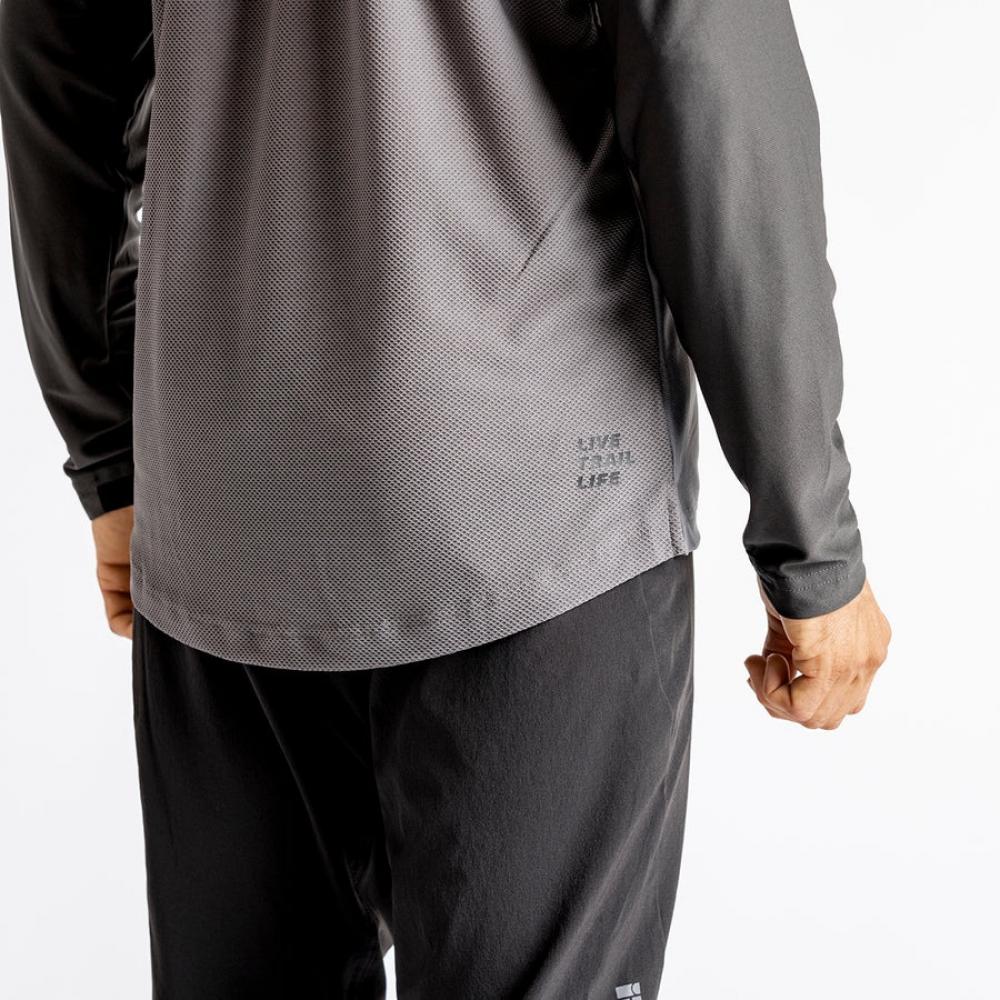 IXS Sports Division iXS Flow XTG Long Sleeve Henley S Graphite-Black - atmungsaktives Bike-Henley