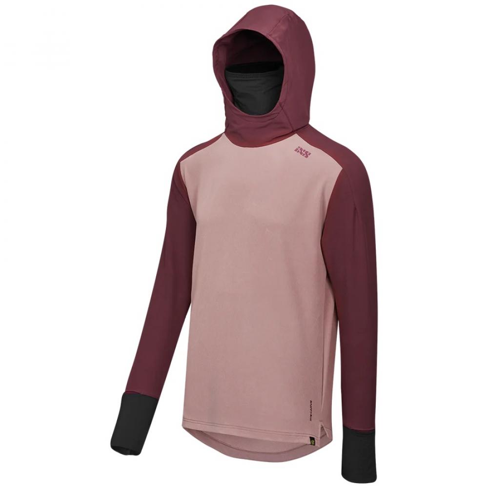 IXS Sports Division iXS Carve Digger EVO Hooded Jersey L Taupe-Raisin - vielseitiges MTB-Kapuzentrikot