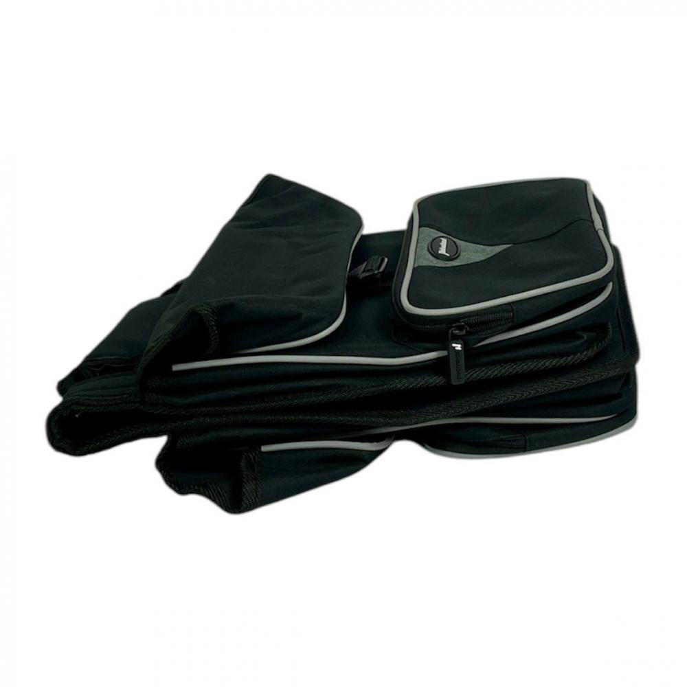 Haberland Doppeltasche Black Line 3.0 33l schwarz - flexible Gepäckträgertasche mit Klappvolumen