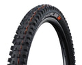Schwalbe Magic Mary Evo Super Gravity MTB-Reifen schwarz mit aggressivem Profil und orangefarbenen Akzenten.