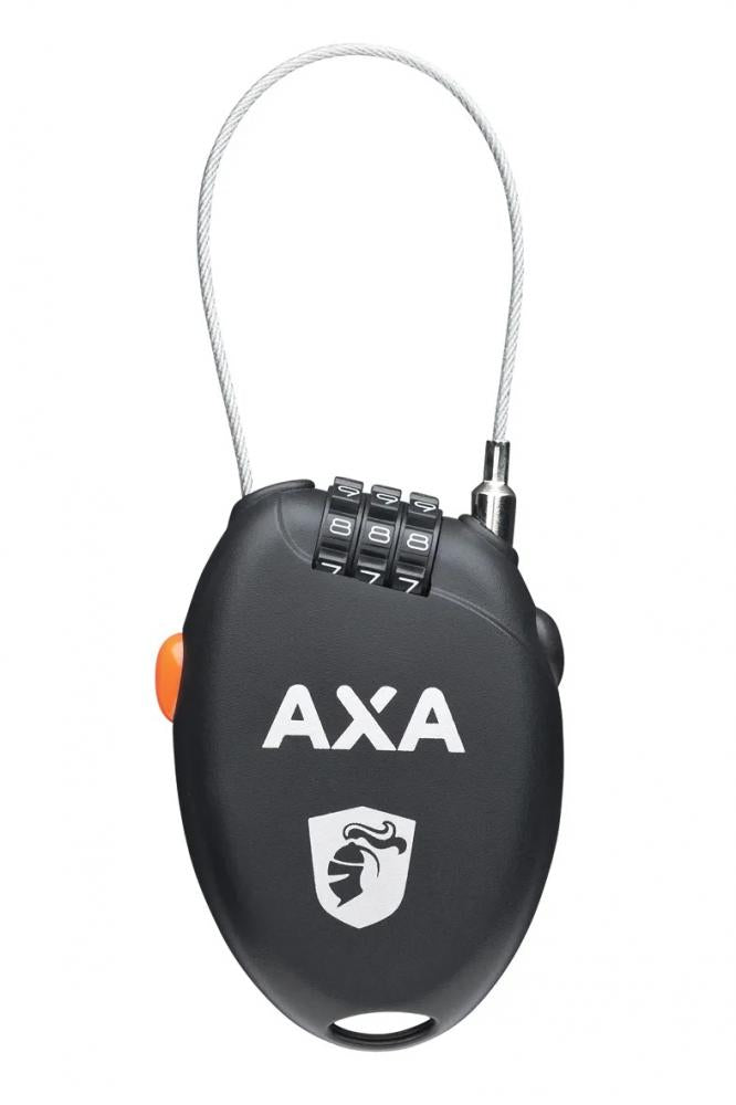 AXA Kabelschloss Roll 75 - Kompaktes Zahlenschloss 75cm für Fahrrad & E-Bike