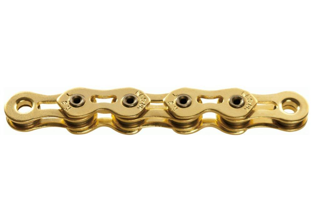 KMC K1SL Narrow Ti-N Singlespeed Kette 1/2 x 3/32 Zoll Gold - 320 g leichte Fahrradkette