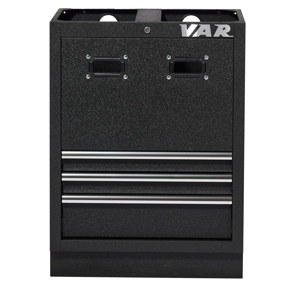 VAR Unterschrank Schlauchaufroller MO-52614 680 x 458 x 910 Black Edition - modularer Werkstatt-Unterschrank