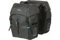 Basil Move MIK Doppeltasche 30 Liter schwarz - wasserabweisende Fahrradtasche mit Reflexelementen & Regenhülle