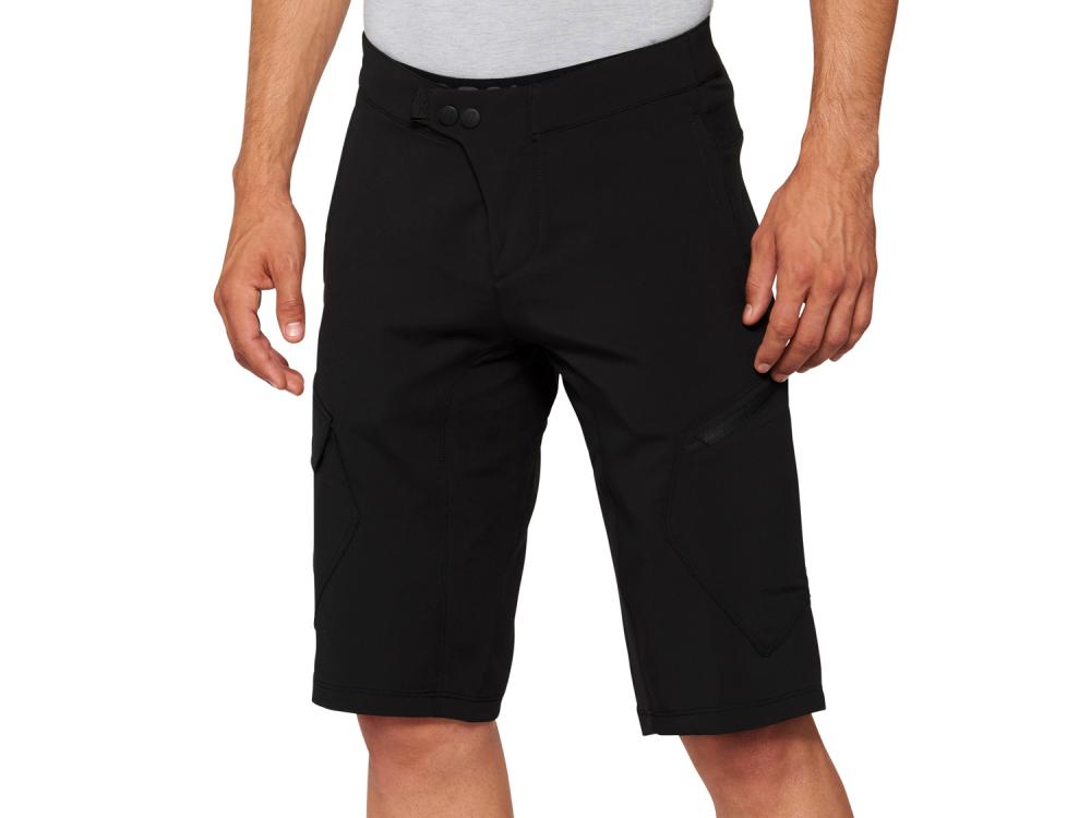 100% Ridecamp Short 32" black - vielseitige All-Mountain MTB-Shorts mit hohem Komfort