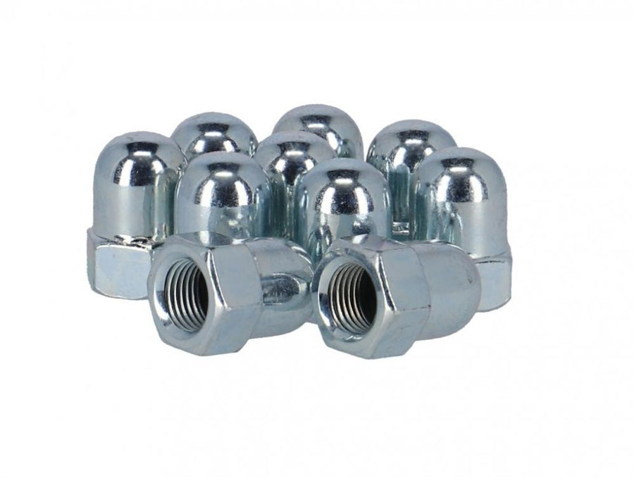 10 glänzende Import Hutmuttern 3/8 Zoll für Shimano Getriebenaben 1Gg.