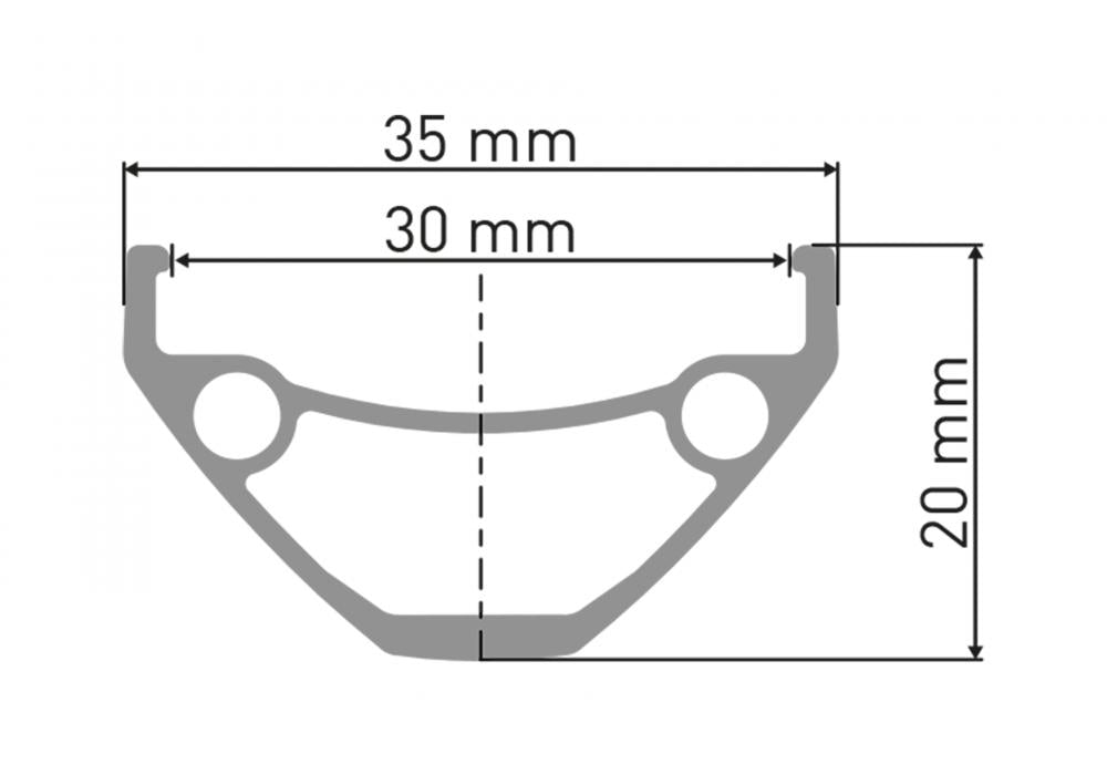 DT Swiss Felge E 593 27,5" 32 Loch Schwarz - robuste Enduro-Felge mit 30 mm Maulweite
