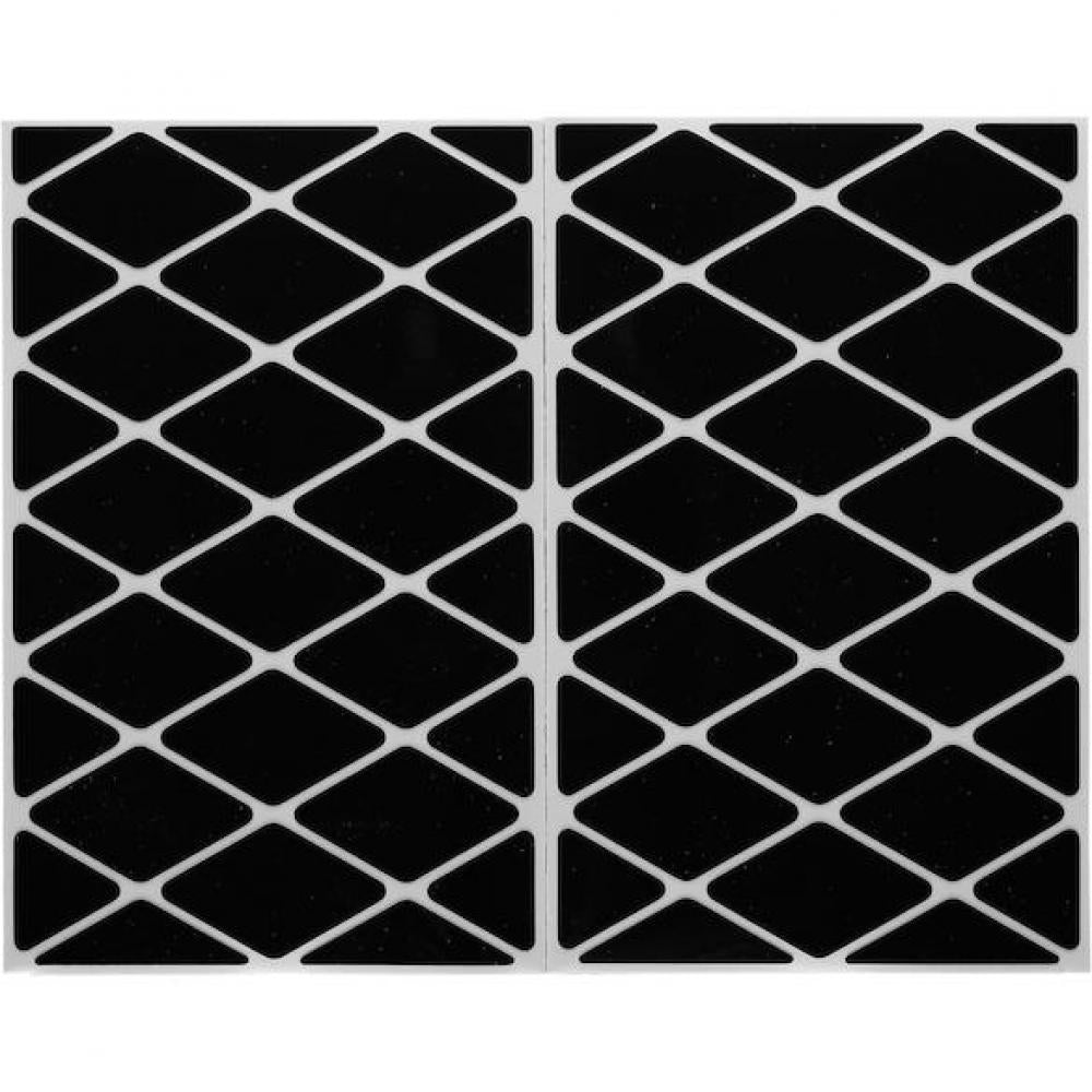 Procraft Reflektoren Sticker Set - Rauten Groß Schwarz - mehr Sichtbarkeit & Style