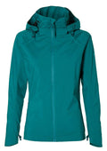 Basil Skane Damen Regenjacke teal green XL - wasserdicht & atmungsaktiv (10.000 WP/MVP), T-Fabric mit DWR-Beschichtung, taillierter Schnitt, reflektierend & helmtauglich