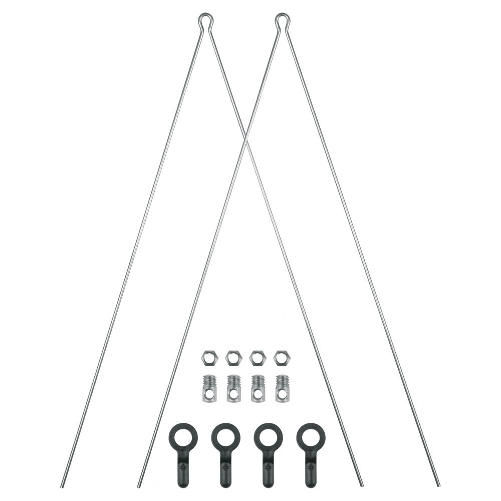 SKS BLUEMELS V-Streben 365mm silber für 26"-29" Schutzbleche, passend für BASIC & STRIPES, inkl. Befestigungsmaterial