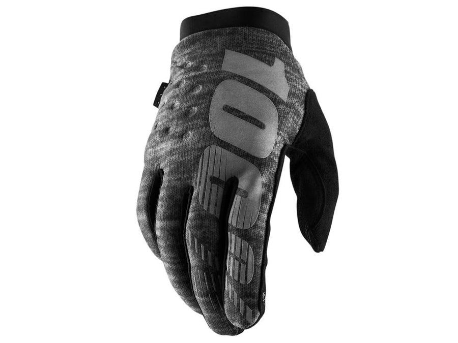 100% Brisker Cold Weather Glove XL Heather Grey - warmer MTB-Handschuh mit Top-Grip