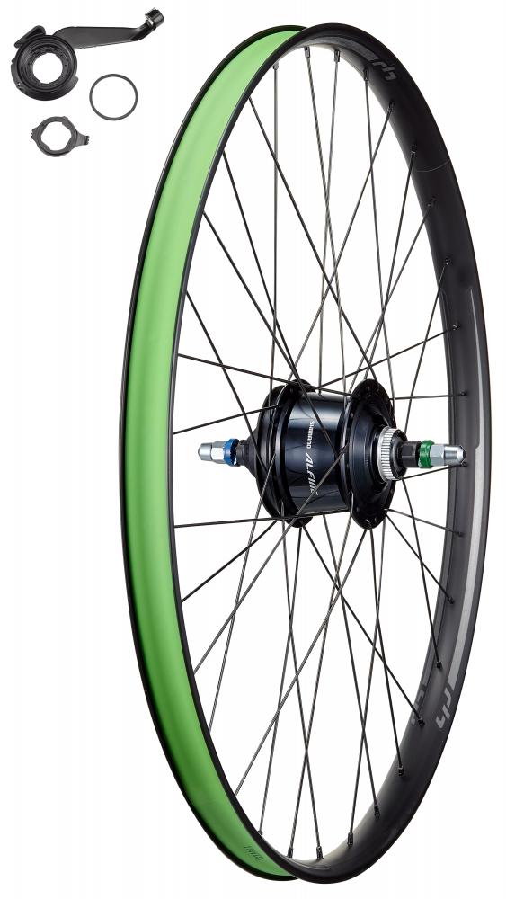 TURBO WHL TURBO - Hinterrad - 650B REAR ALLOY IGH BOLT-ON 10X135MM DISC CENTERLOCK 32H SHIMANO 8-SPD ALFINE HUB - BLACK W/ TURBO DCL - Laufrad