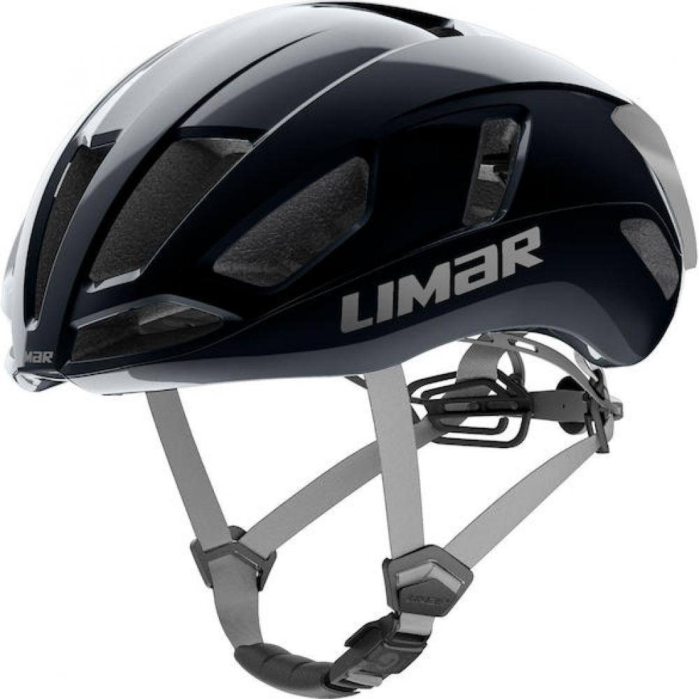 Limar Air Atlas W&B Midnight Black M Schwarz/Silber - aerodynamischer High-Performance-Rennradhelm