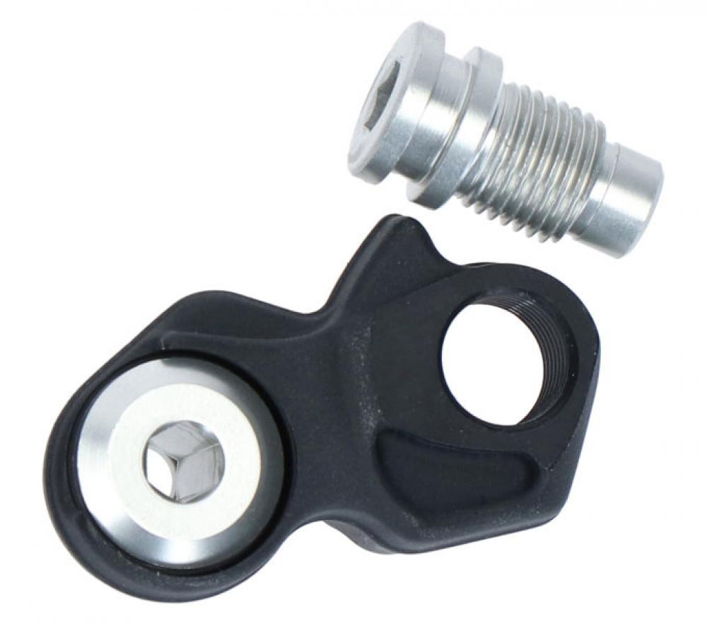 SHIMANO Fahrrad Schaltachsen-Einheit RD-M8150-11: schwarzes Schaltauge und silberne Achse.