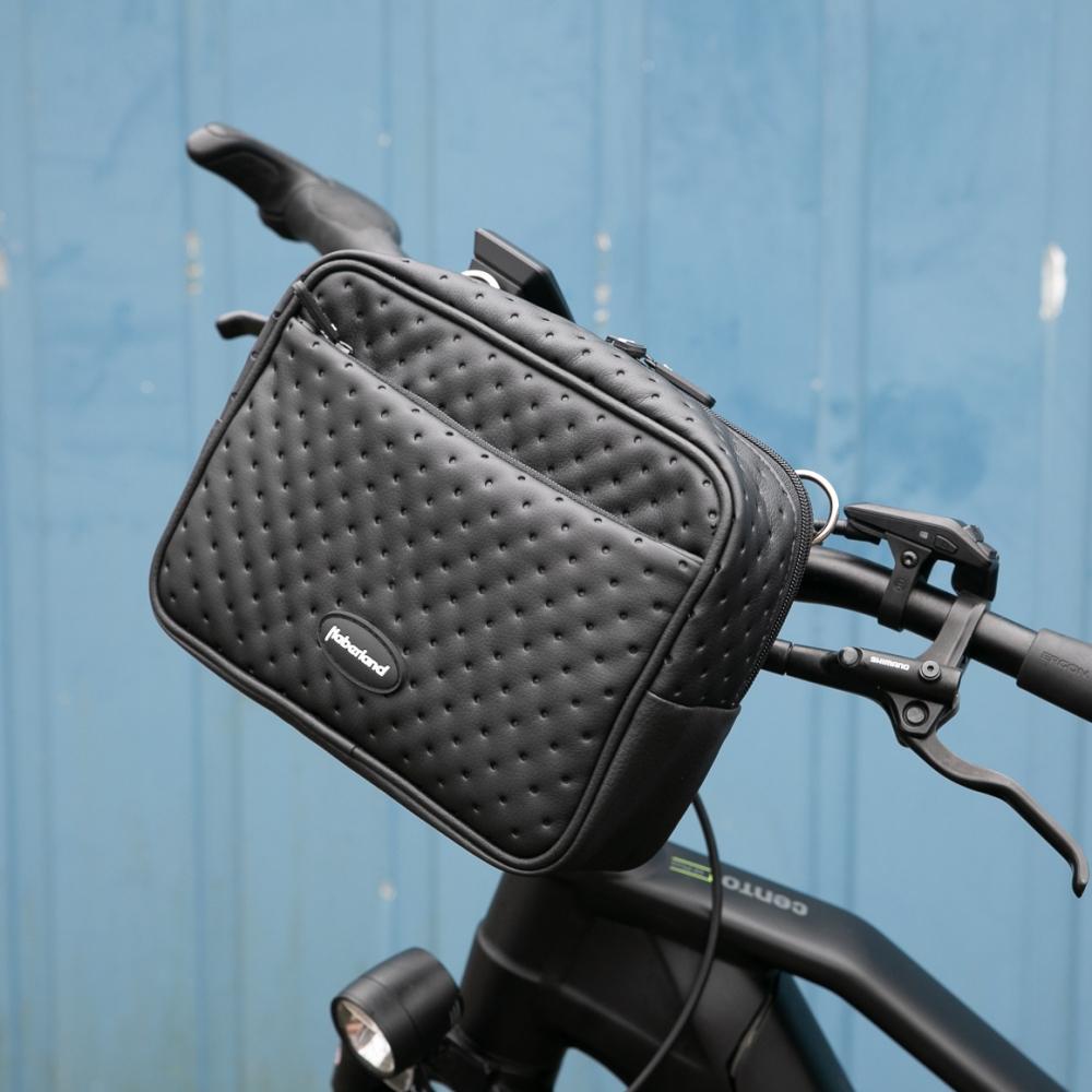 Haberland Lenkertasche Lifestyle schwarz - stilvolle Lenkertasche für Alltag und Tour