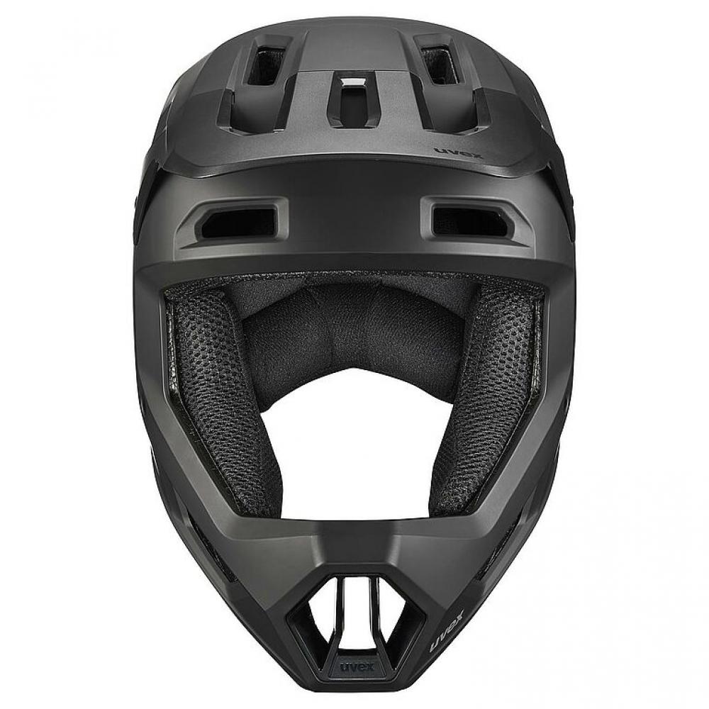 uvex ravage Fullface MTB-Helm black-grey matt 56-59 cm - Hardshell, COOLMAX®, 12 Lüftungen, ASTM F1952 zertifiziert