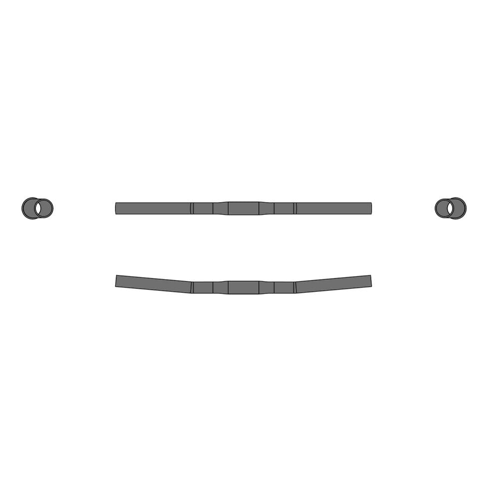 Ergotec Fixie Flat Bar Lenker 480 mm, Ø 25,4 mm, 5° Backsweep, Aluminium 6061 T6, leicht & stabil, Safety Level 2, ideal für Fixie & Urban Bikes, schwarz