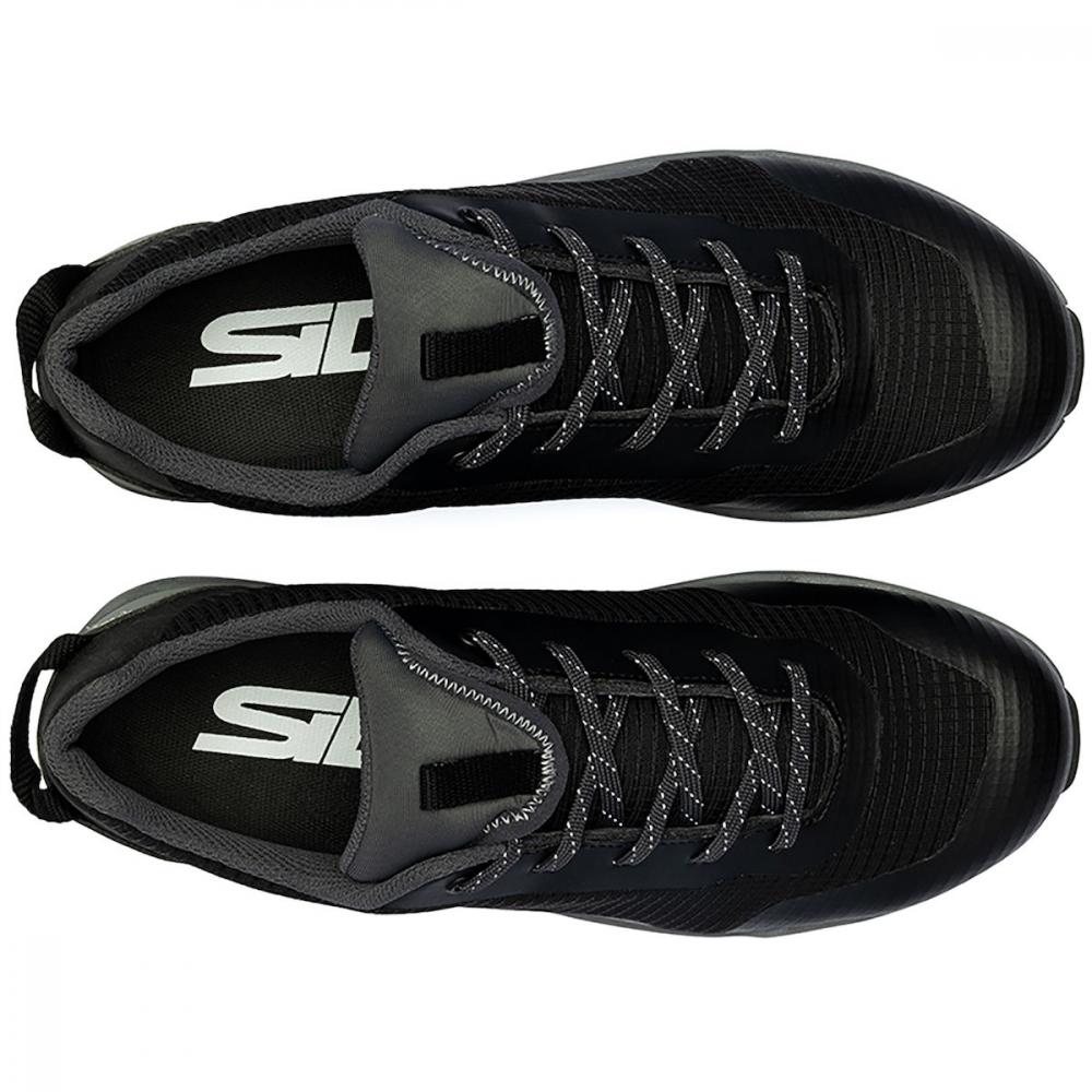 Sidi MTB Motus Schuhe - All-Terrain MTB-Schuhe mit MI²-Gummisohle, Millenium Fit, Schnürsystem & Reflektoren, Schwarz, Gr. 46