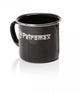 Petromax Emaille-Becher PX-MUG-S, schwarz, 370 ml  robuster, hitzebeständiger und kratzfester Outdoor-Kaffeebecher aus emailliertem Stahl mit Edelstahlrand, ideal für Camping und Trekking