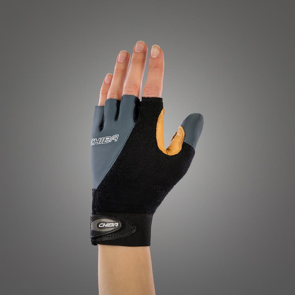 CHIBA Argon Kids - Kinder-Radhandschuhe XXS dunkelgrau mit Gelpolsterung