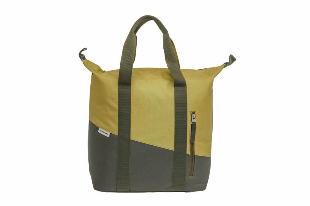 New Looxs Radtasche Oslo Kota Olive/Yellow 18 l Olive - vielseitiger Shopper für Alltag & Pendeln
