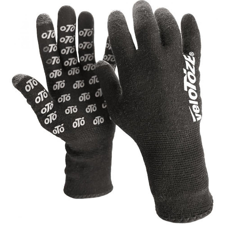 VeloToze Handschuhe Knitted wasserdicht M Schwarz - warme, trockene Hände beim Raßahren