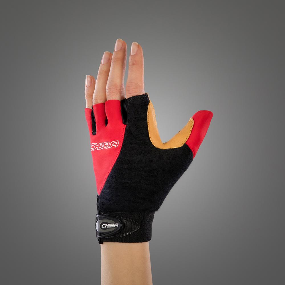 CHIBA Argon Kids - Kinder-Radhandschuhe XXS rot mit Gelpolsterung
