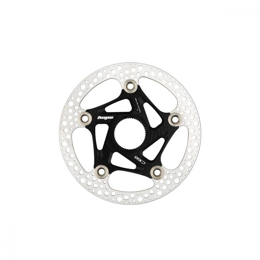 Hope RX Centrelock Floating Bremsscheibe 140 mm - schwarz, Rennrad Gravel, zweiteilig, Edelstahl, Alu-Spider