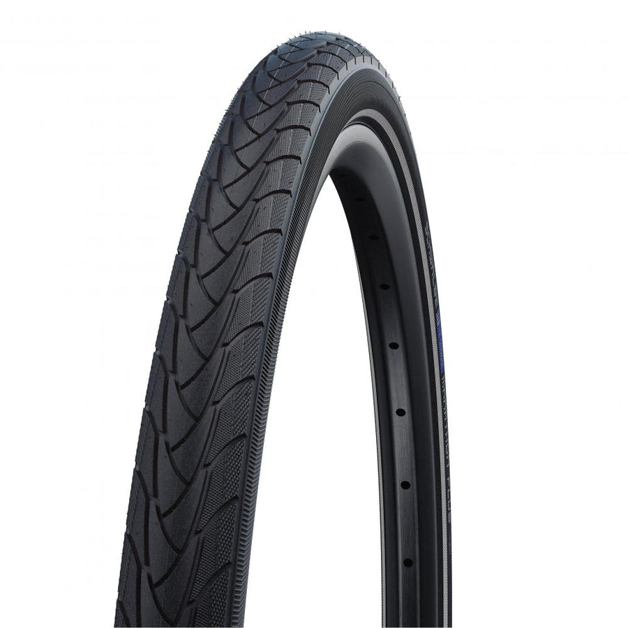 Schwalbe Marathon Plus Drahtreifen 28" schwarz, unplattbar mit SmartGuard Pannenschutz und Reflexstreifen für E-Bikes.