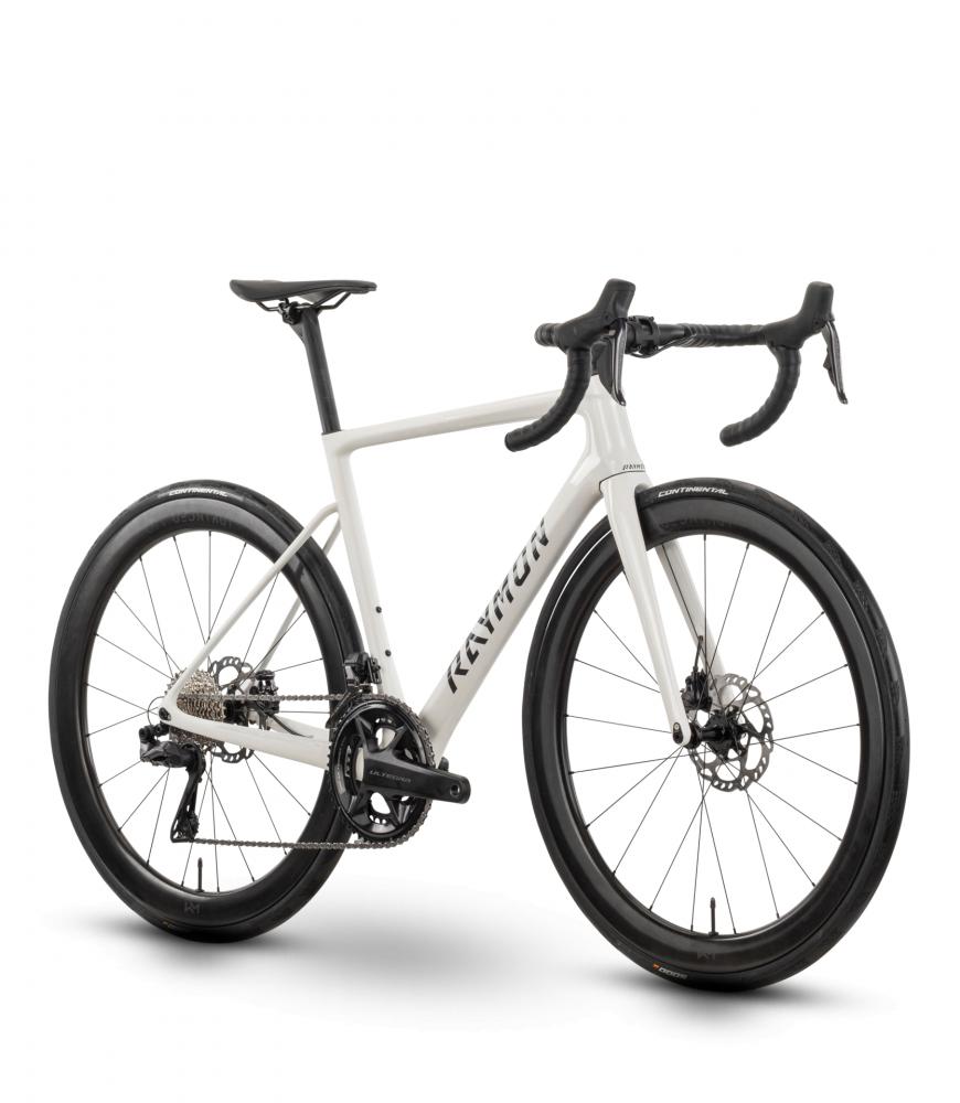 RAYMON Kirana Ultra Carbon-Rennrad Größe 56 - Shimano Ultegra Di2 2 x 12 - Newmen Advanced A.50 Carbonlaufräder - Star White Stealth